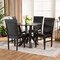 Baxton Studio Nada Dark Brown Upholstered and Finished Wood 5-Piece Dining Set 170-8031-10900 - alternate 6